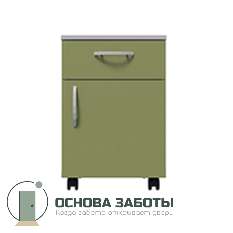 Тумба подкатная с ящиком и дверью