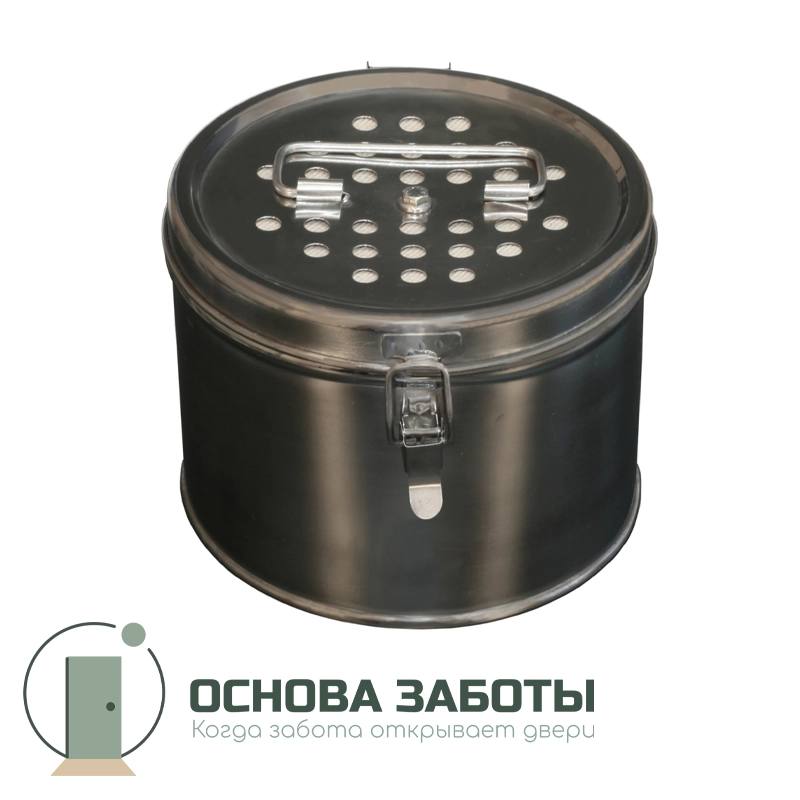 Коробка стерилизационная круглая с фильтрами КФ-3 ДЗМО